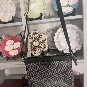 Fossil Black and White Crossbody Bag